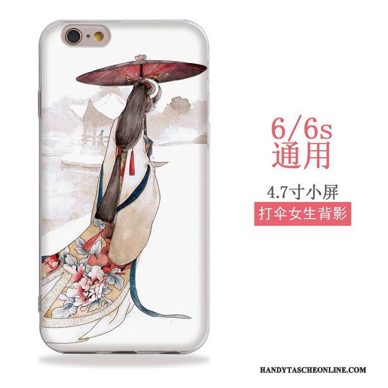 Hülle iPhone 6/6s Weiche Hängende Verzierungen Wind, Case iPhone 6/6s Farbe Chinesische Art Handyhüllen