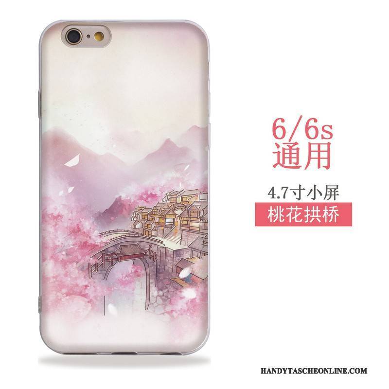 Hülle iPhone 6/6s Weiche Hängende Verzierungen Wind, Case iPhone 6/6s Farbe Chinesische Art Handyhüllen