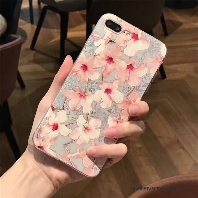 Hülle iPhone 6/6s Weiche Lila Handyhüllen, Case iPhone 6/6s Schutz Blumen Anti-sturz