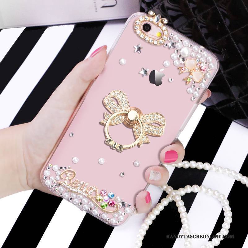 Hülle iPhone 6/6s Weiche Transparent Handyhüllen, Case iPhone 6/6s Halterung Rosa