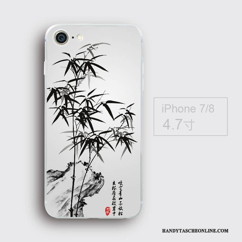 Hülle iPhone 7 Kreativ Chinesische Art Anti-sturz, Case iPhone 7 Silikon Handyhüllen Persönlichkeit