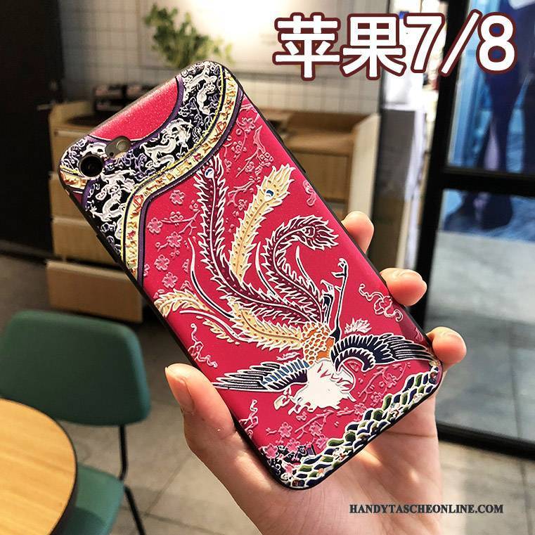 Hülle iPhone 7 Kreativ Handyhüllen Neu, Case iPhone 7 Taschen Gelb Rot