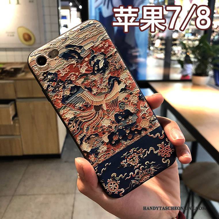 Hülle iPhone 7 Kreativ Handyhüllen Neu, Case iPhone 7 Taschen Gelb Rot