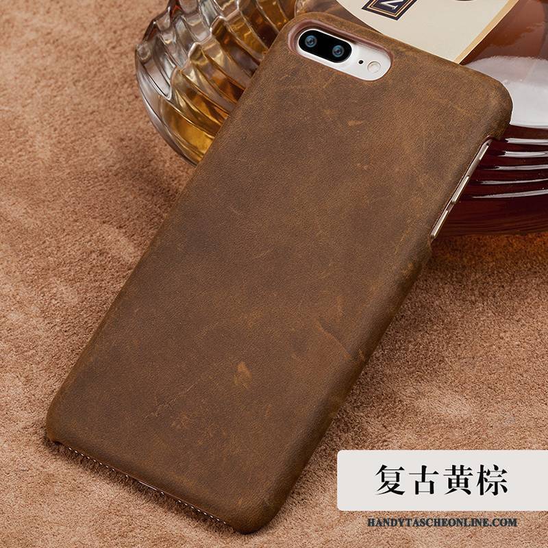 Hülle iPhone 7 Leder Kühlung Handyhüllen, Case iPhone 7 Lederhülle Kunst Grün