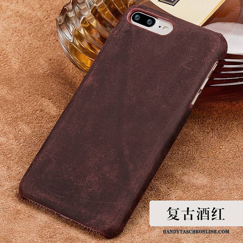 Hülle iPhone 7 Leder Kühlung Handyhüllen, Case iPhone 7 Lederhülle Kunst Grün