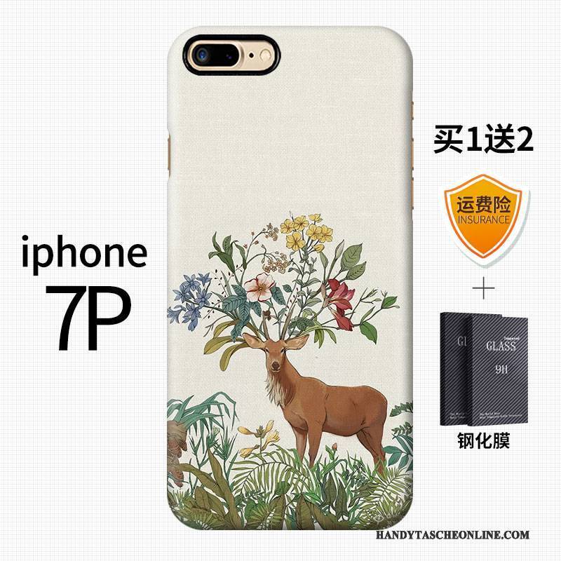 Hülle iPhone 7 Plus Farbe Kunst Wind, Case iPhone 7 Plus Kreativ Chinesische Art Schwer