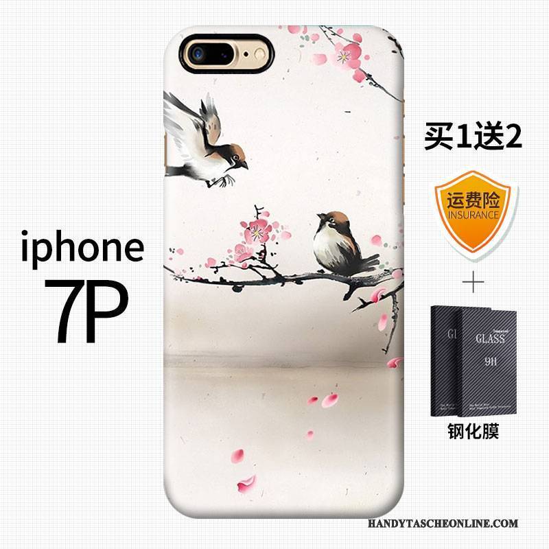 Hülle iPhone 7 Plus Farbe Kunst Wind, Case iPhone 7 Plus Kreativ Chinesische Art Schwer