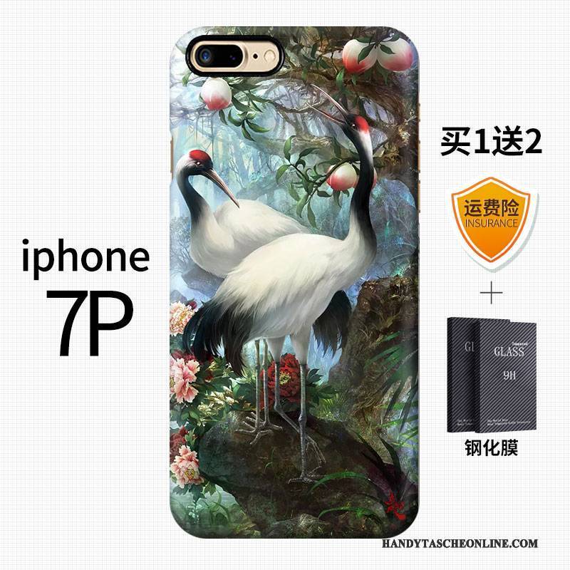 Hülle iPhone 7 Plus Farbe Kunst Wind, Case iPhone 7 Plus Kreativ Chinesische Art Schwer