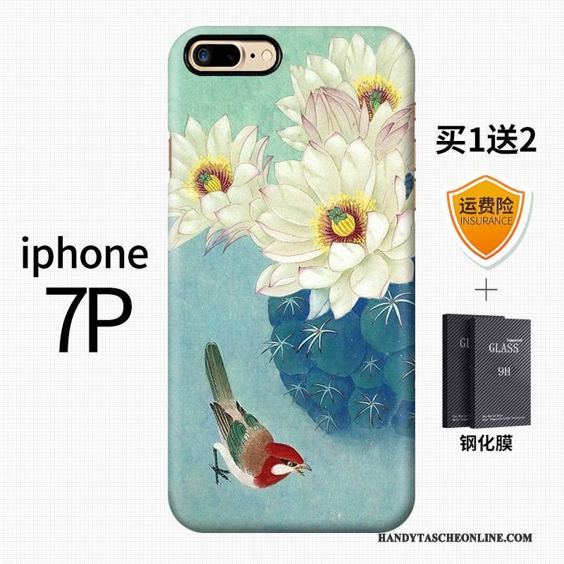 Hülle iPhone 7 Plus Farbe Kunst Wind, Case iPhone 7 Plus Kreativ Chinesische Art Schwer