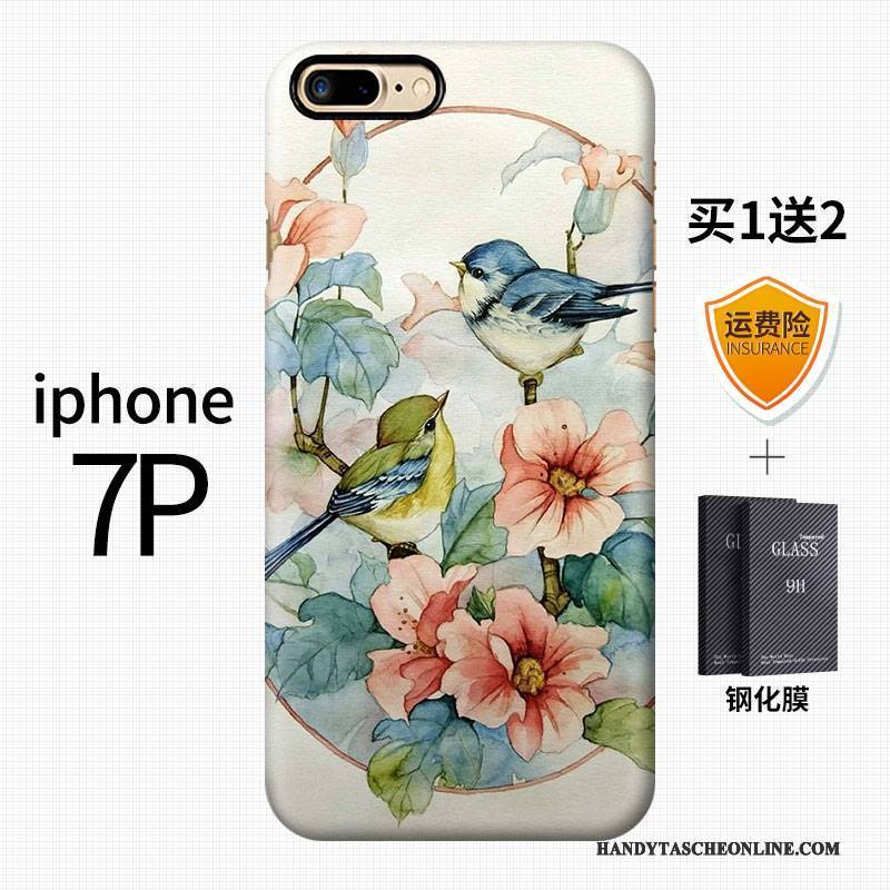 Hülle iPhone 7 Plus Farbe Kunst Wind, Case iPhone 7 Plus Kreativ Chinesische Art Schwer