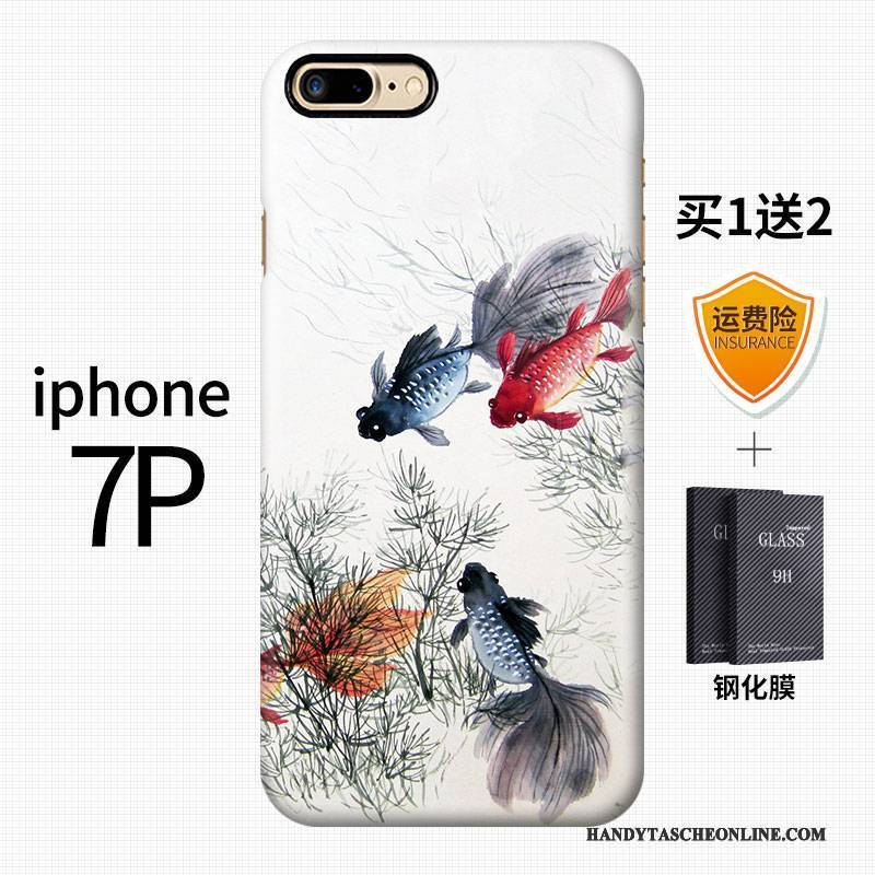 Hülle iPhone 7 Plus Farbe Kunst Wind, Case iPhone 7 Plus Kreativ Chinesische Art Schwer