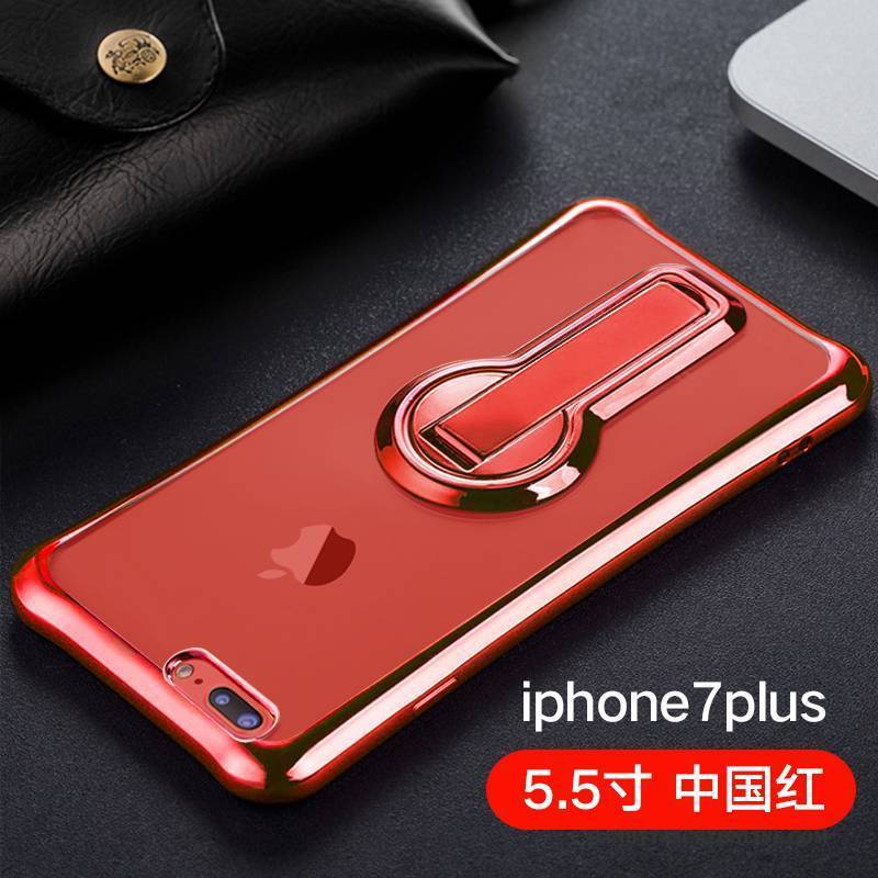 Hülle iPhone 7 Plus Halterung Rot Trend, Case iPhone 7 Plus Farbe Dünne Nubuck