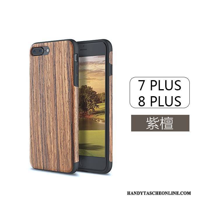 Hülle iPhone 7 Plus Holzmaserung Handyhüllen Anti-sturz, Case iPhone 7 Plus Taschen Neu