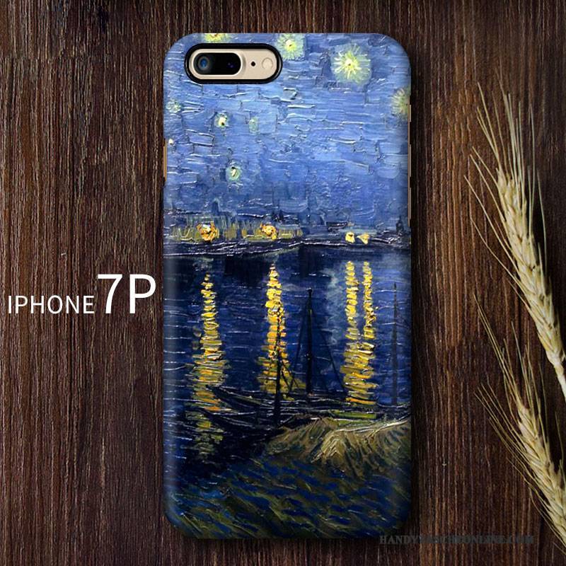 Hülle iPhone 7 Plus Kreativ Kunst Trend, Case iPhone 7 Plus Blau Handyhüllen