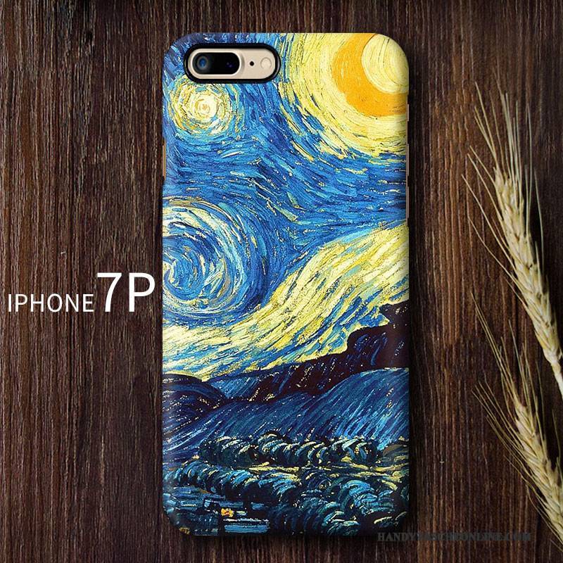 Hülle iPhone 7 Plus Kreativ Kunst Trend, Case iPhone 7 Plus Blau Handyhüllen