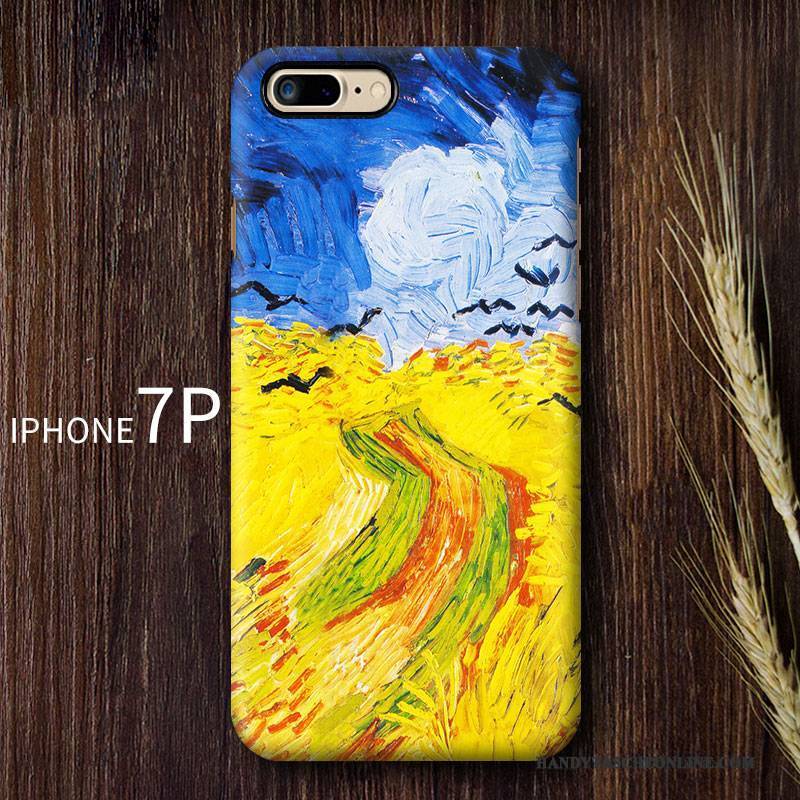 Hülle iPhone 7 Plus Kreativ Kunst Trend, Case iPhone 7 Plus Blau Handyhüllen