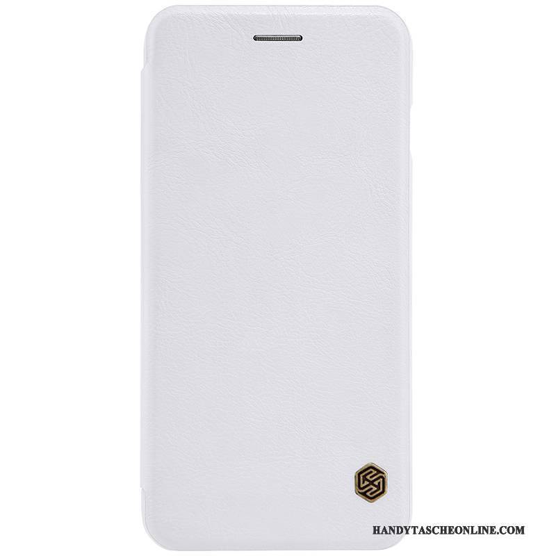 Hülle iPhone 7 Plus Lederhülle Pu Weiß, Case iPhone 7 Plus Folio Gelb Anti-sturz