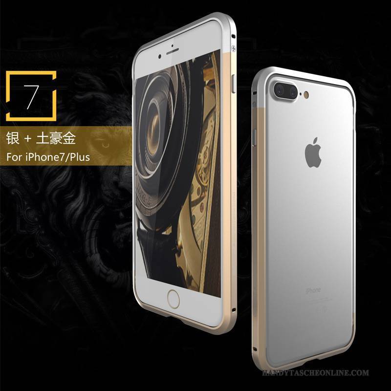 Hülle iPhone 7 Plus Metall Anti-sturz Gold, Case iPhone 7 Plus Schutz Handyhüllen Trend