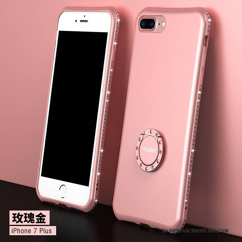 Hülle iPhone 7 Plus Metall Anti-sturz Handyhüllen, Case iPhone 7 Plus Schutz Rot Hintere Abdeckung