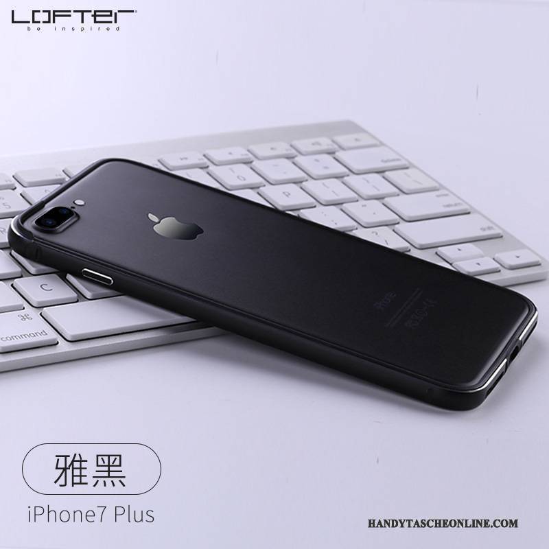 Hülle iPhone 7 Plus Metall Grenze Rot, Case iPhone 7 Plus Kreativ Handyhüllen