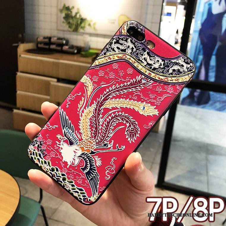 Hülle iPhone 7 Plus Schutz Anti-sturz Totem, Case iPhone 7 Plus Taschen Handyhüllen Schwarz