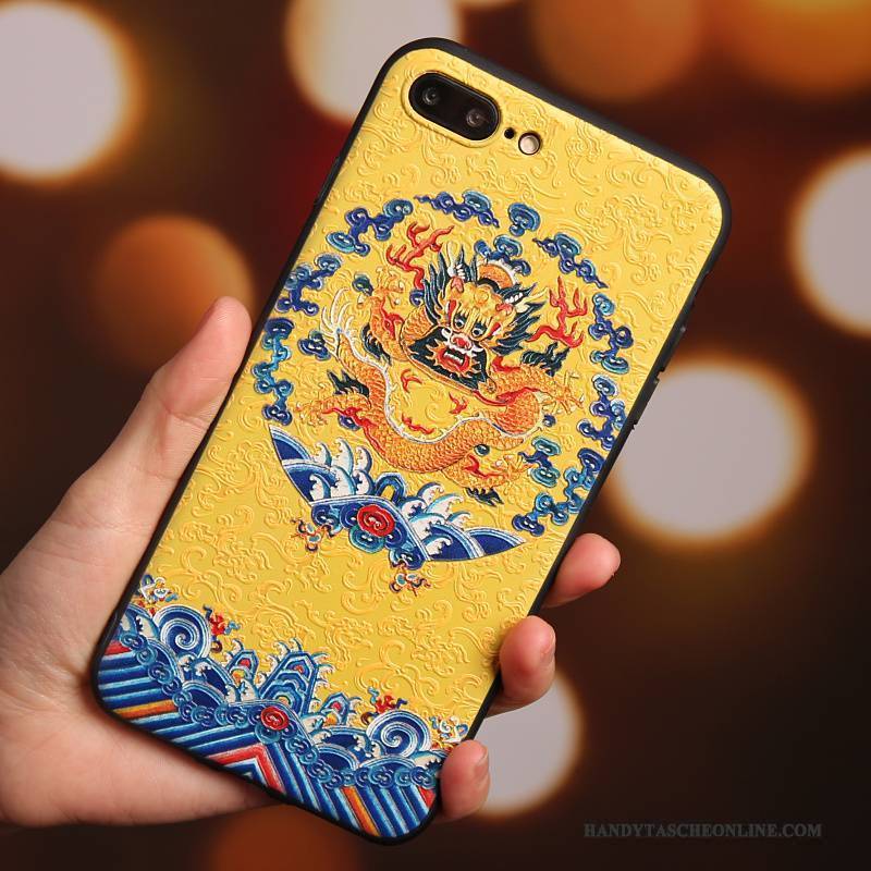 Hülle iPhone 7 Plus Taschen Chinesische Art Persönlichkeit, Case iPhone 7 Plus Silikon Handyhüllen Roben