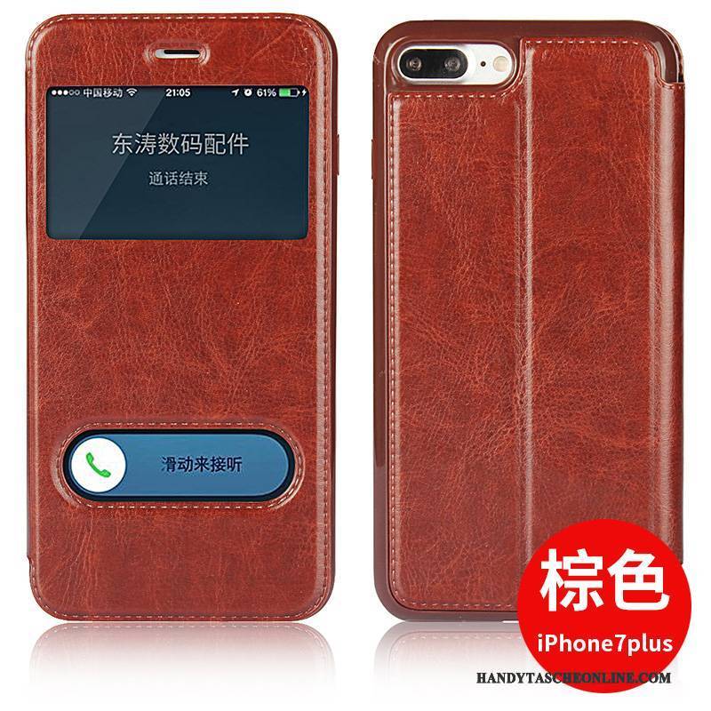 Hülle iPhone 7 Plus Taschen Handyhüllen Rot, Case iPhone 7 Plus Folio Anti-sturz