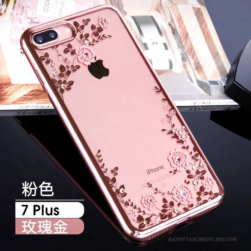 Hülle iPhone 7 Plus Taschen Trendmarke Anti-sturz, Case iPhone 7 Plus Strass Handyhüllen Gold