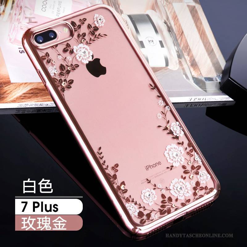 Hülle iPhone 7 Plus Taschen Trendmarke Anti-sturz, Case iPhone 7 Plus Strass Handyhüllen Gold