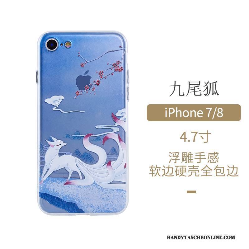 Hülle iPhone 7 Schutz Chinesische Art Anti-sturz, Case iPhone 7 Handyhüllen Kunst