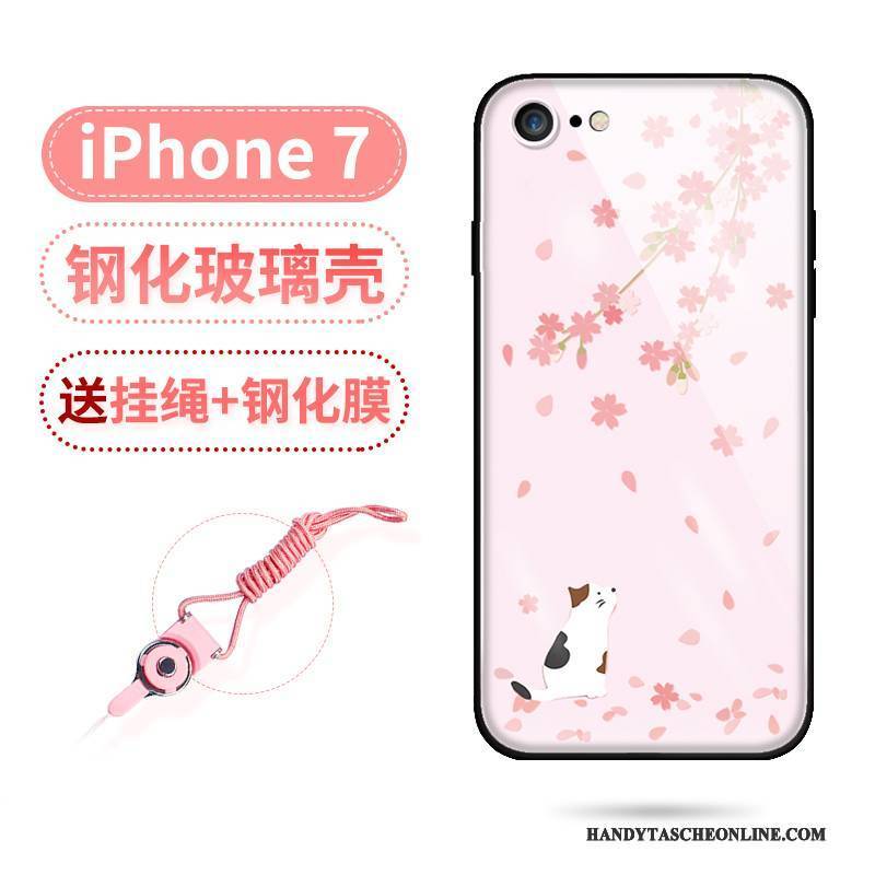 Hülle iPhone 7 Schutz Spiegel Rosa, Case iPhone 7 Neu Glas