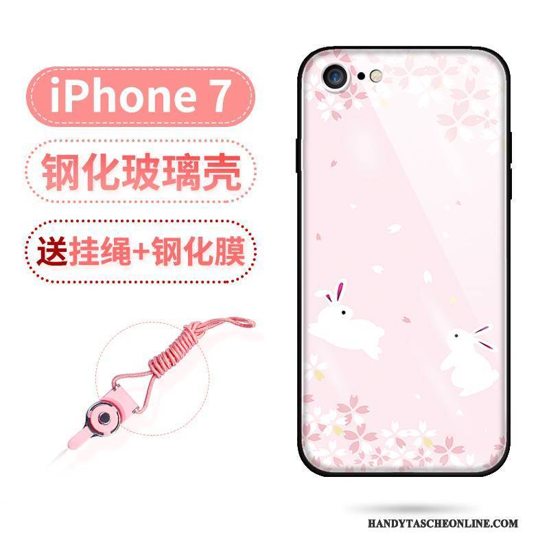 Hülle iPhone 7 Schutz Spiegel Rosa, Case iPhone 7 Neu Glas