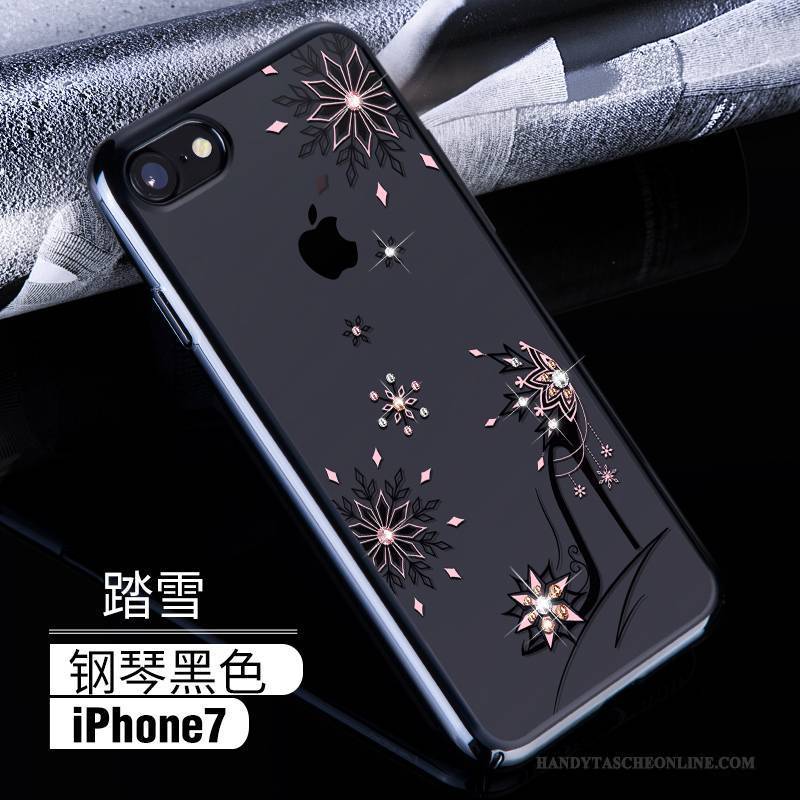 Hülle iPhone 7 Strass Transparent Handyhüllen, Case iPhone 7 Luxus Neu Gold