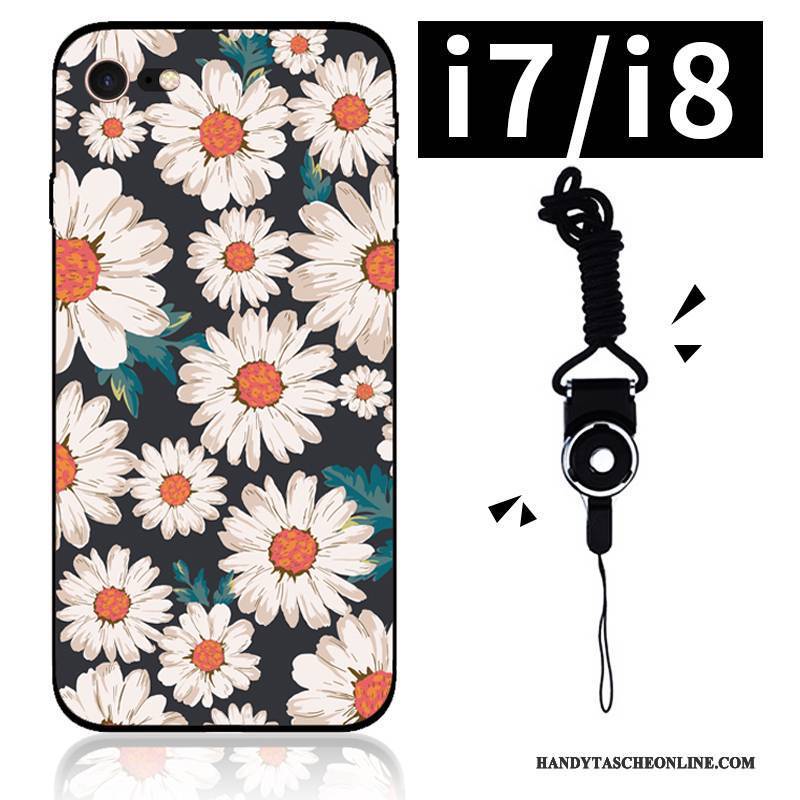 Hülle iPhone 7 Weiche Blumen Handyhüllen, Case iPhone 7 Farbe Kunst Hängende Verzierungen