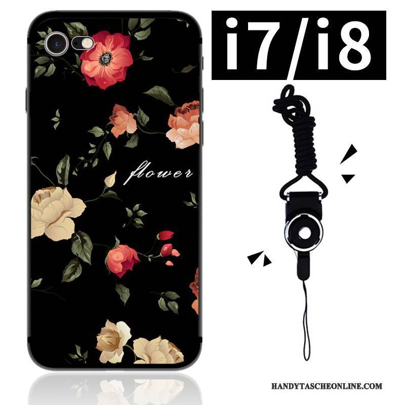 Hülle iPhone 7 Weiche Blumen Handyhüllen, Case iPhone 7 Farbe Kunst Hängende Verzierungen