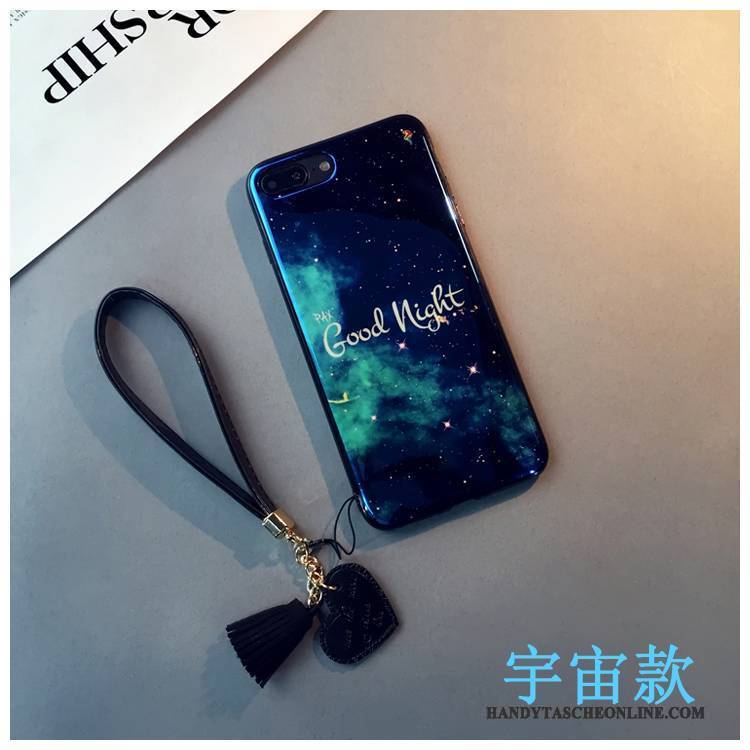 Hülle iPhone 7 Weiche Hängende Verzierungen Handyhüllen, Case iPhone 7 Silikon Blau Konstellation