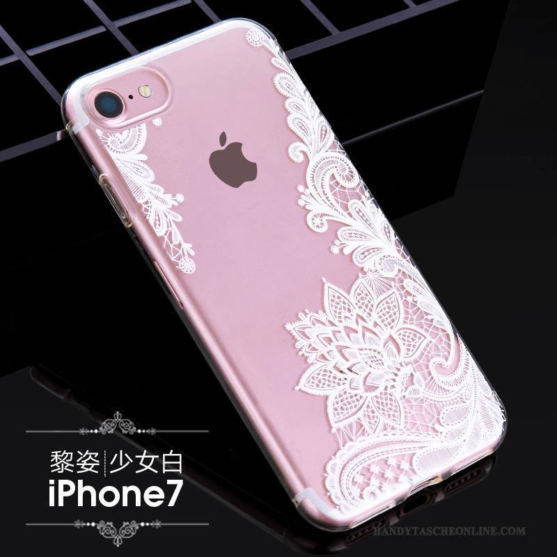 Hülle iPhone 7 Weiche Rosa Handyhüllen, Case iPhone 7 Silikon Trendmarke Spitze