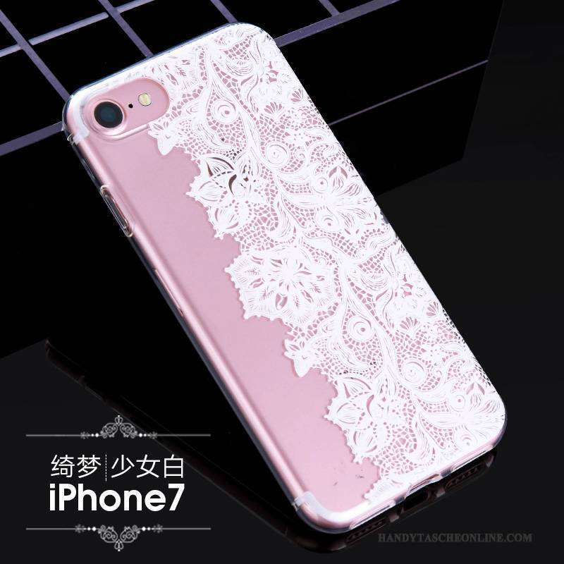 Hülle iPhone 7 Weiche Rosa Handyhüllen, Case iPhone 7 Silikon Trendmarke Spitze