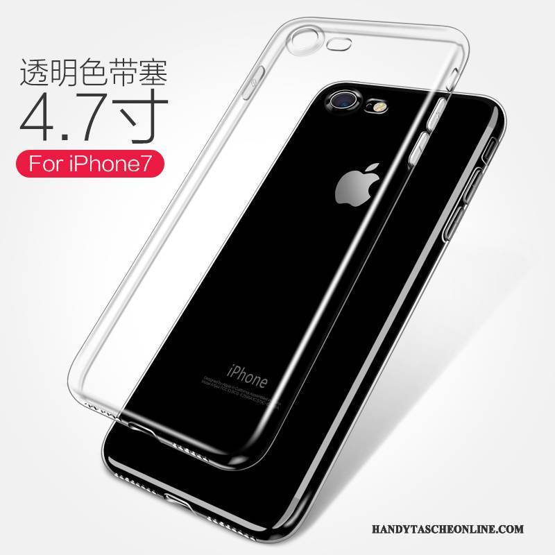 Hülle iPhone 7 Weiche Transparent Handyhüllen, Case iPhone 7 Silikon Anti-sturz Weiß