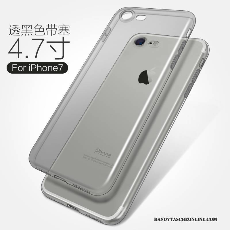 Hülle iPhone 7 Weiche Transparent Handyhüllen, Case iPhone 7 Silikon Anti-sturz Weiß