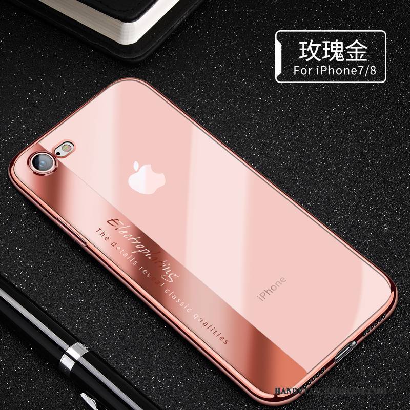 Hülle iPhone 7 Weiche Transparent Handyhüllen, Case iPhone 7 Silikon Persönlichkeit Rosa