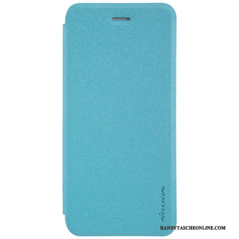 Hülle iPhone 8 Lederhülle Anti-sturz Blau, Case iPhone 8 Folio Handyhüllen