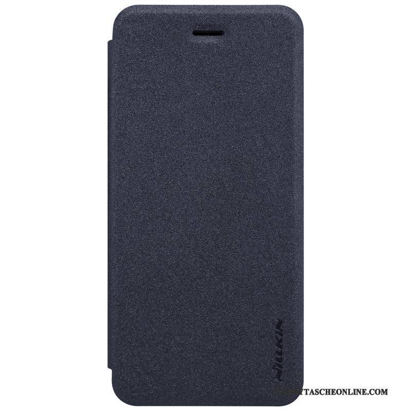 Hülle iPhone 8 Lederhülle Anti-sturz Blau, Case iPhone 8 Folio Handyhüllen