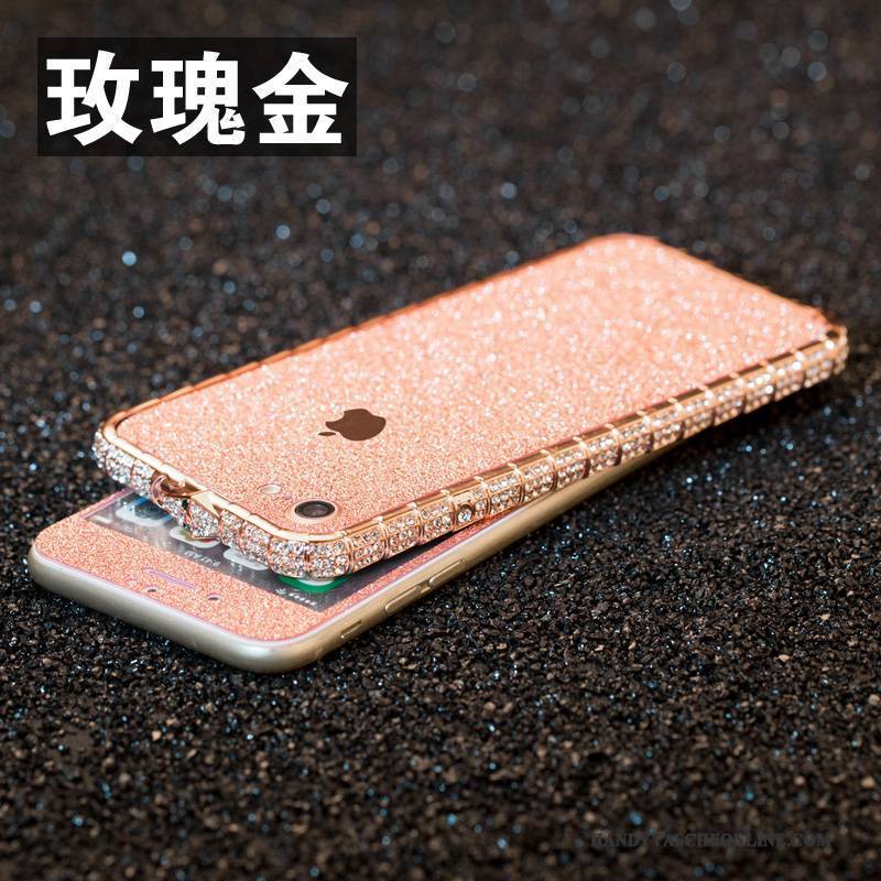 Hülle iPhone 8 Metall Neu Handyhüllen, Case iPhone 8 Strass Anti-sturz Grenze