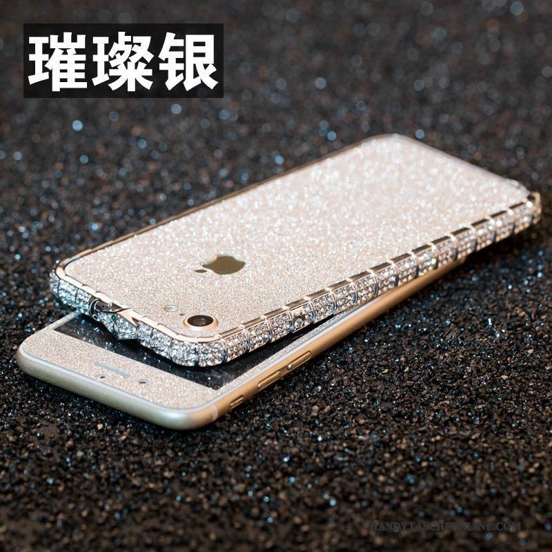 Hülle iPhone 8 Metall Neu Handyhüllen, Case iPhone 8 Strass Anti-sturz Grenze