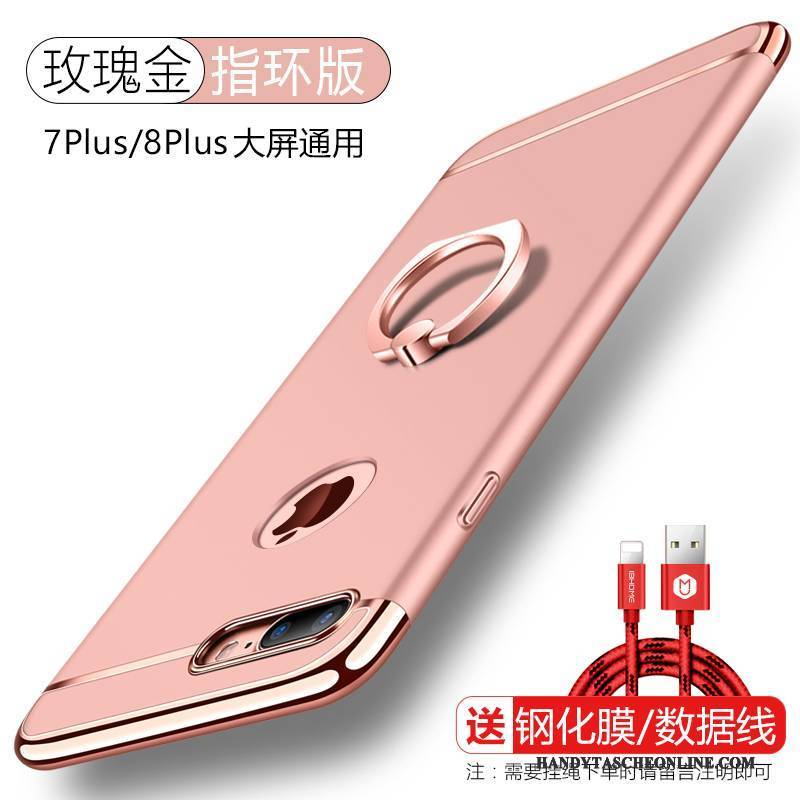 Hülle iPhone 8 Plus Halterung Rot Schwer, Case iPhone 8 Plus Schutz Handyhüllen Trend