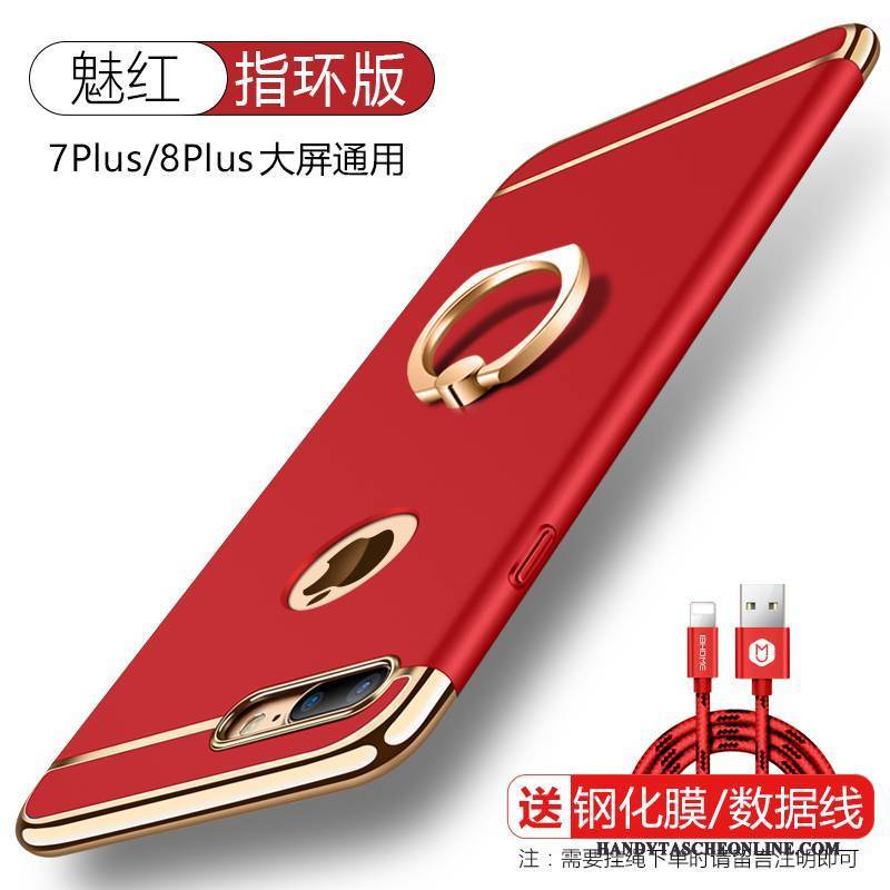 Hülle iPhone 8 Plus Halterung Rot Schwer, Case iPhone 8 Plus Schutz Handyhüllen Trend