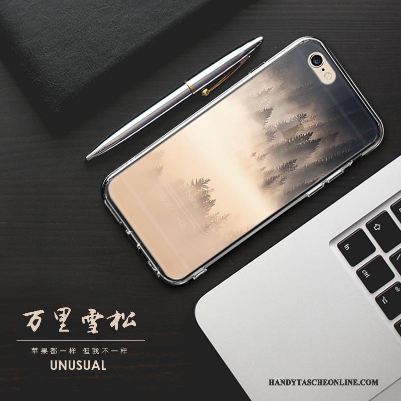 Hülle iPhone 8 Plus Kreativ Weiß Chinesische Art, Case iPhone 8 Plus Weiche Handyhüllen Persönlichkeit