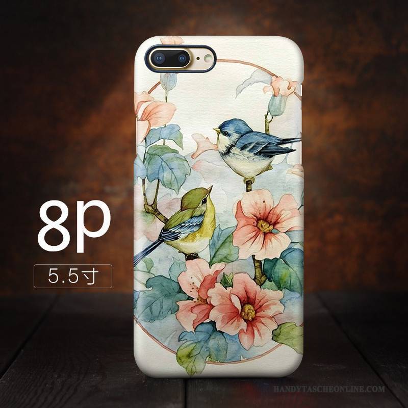 Hülle iPhone 8 Plus Kunst Gelb, Case iPhone 8 Plus Kran Trend