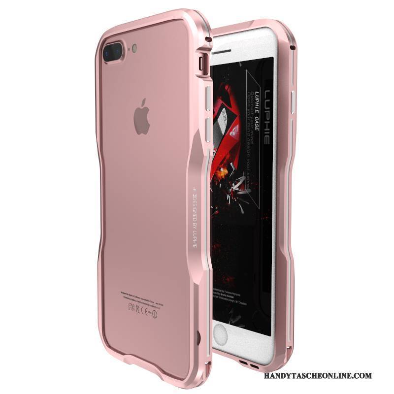 Hülle iPhone 8 Plus Metall Anti-sturz Neu, Case iPhone 8 Plus Kreativ Rosa Handyhüllen